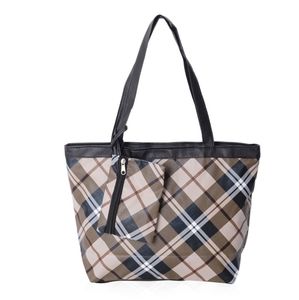 Plaid Tote with matching detachable coin bag.